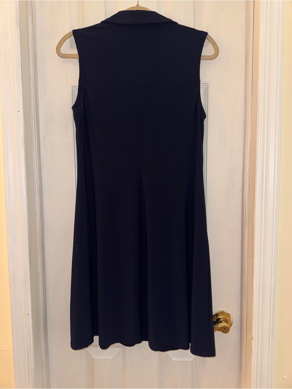 MSK Black Sleeveless Collared Mini Dress with Ring Zip - Picture 2 of 8